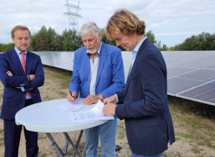 Zonneveld de punt klaar voor gebruik