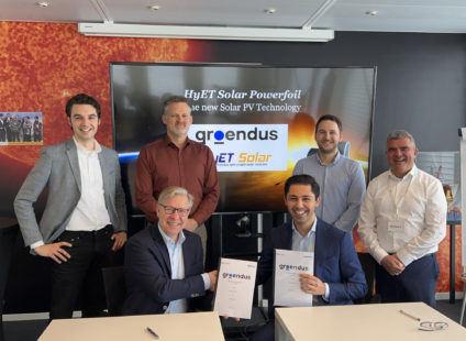 Groendus en HyET Solar bundelen krachten om bedrijven te verduurzamen met innovatief zonnefolie